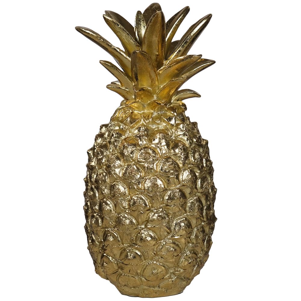 GOLD PINEAPPLE ORNAMENT 12x12x26cm  From WJ Sampson