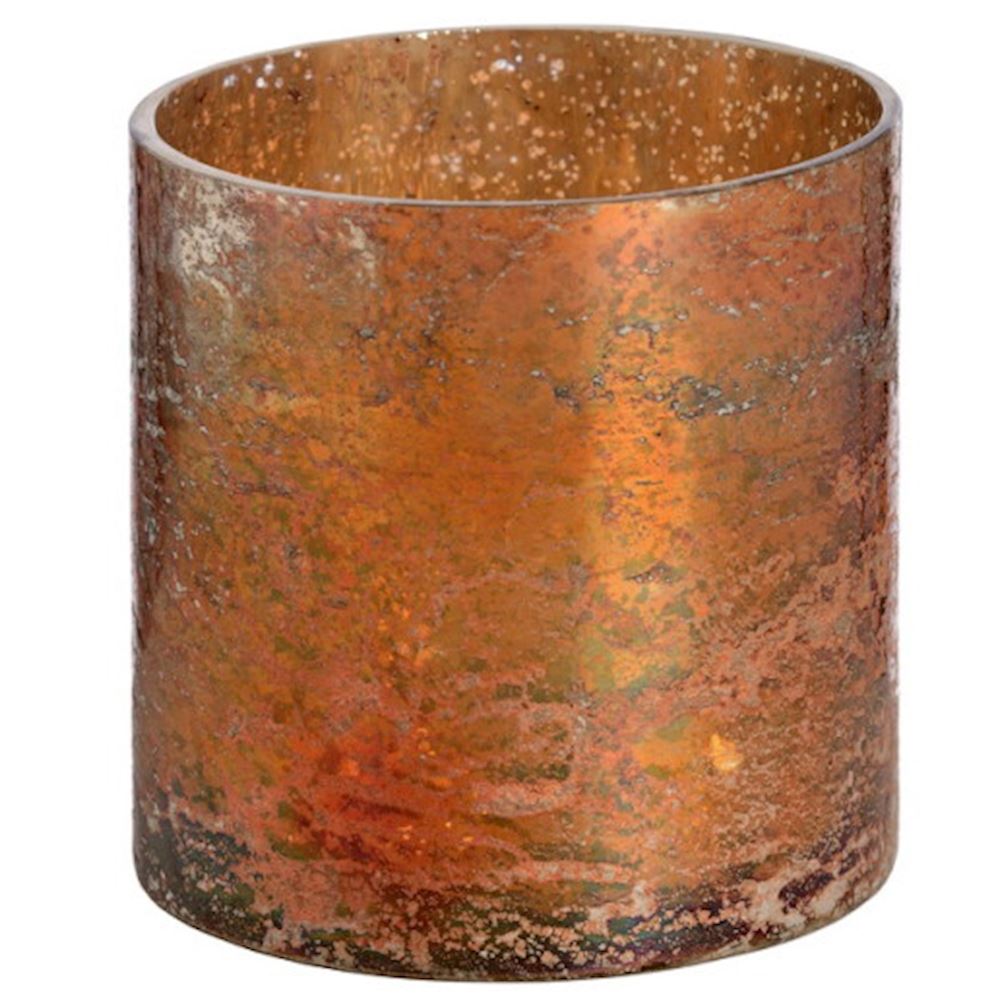 COPPER GLASS CANDLE HOLDER 10x10cm | From WJ Sampson