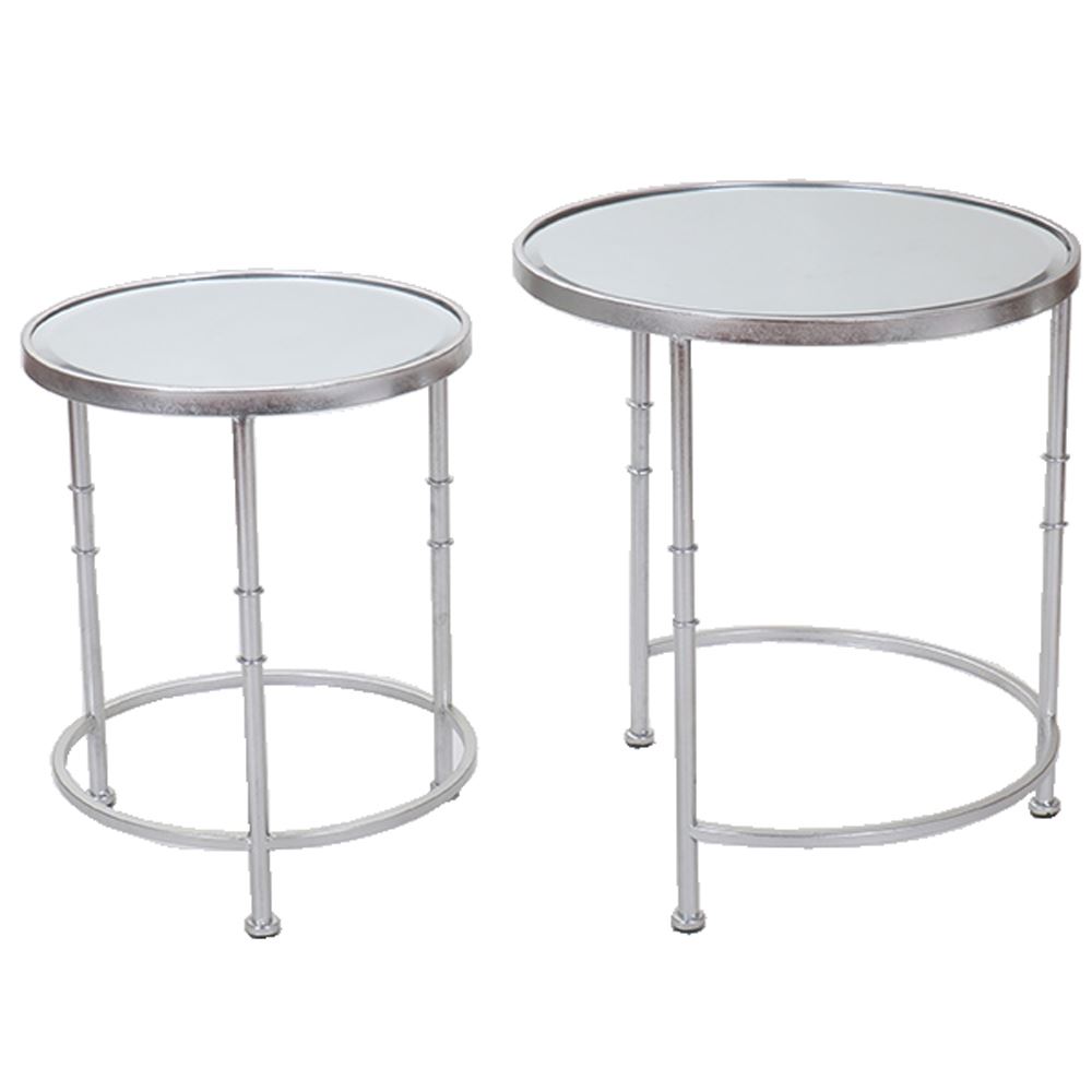 round silver nest of tables