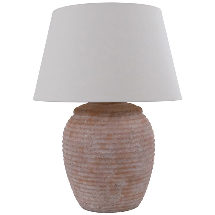 TERRACOTTA RIBBED LAMP 50x50x64cm