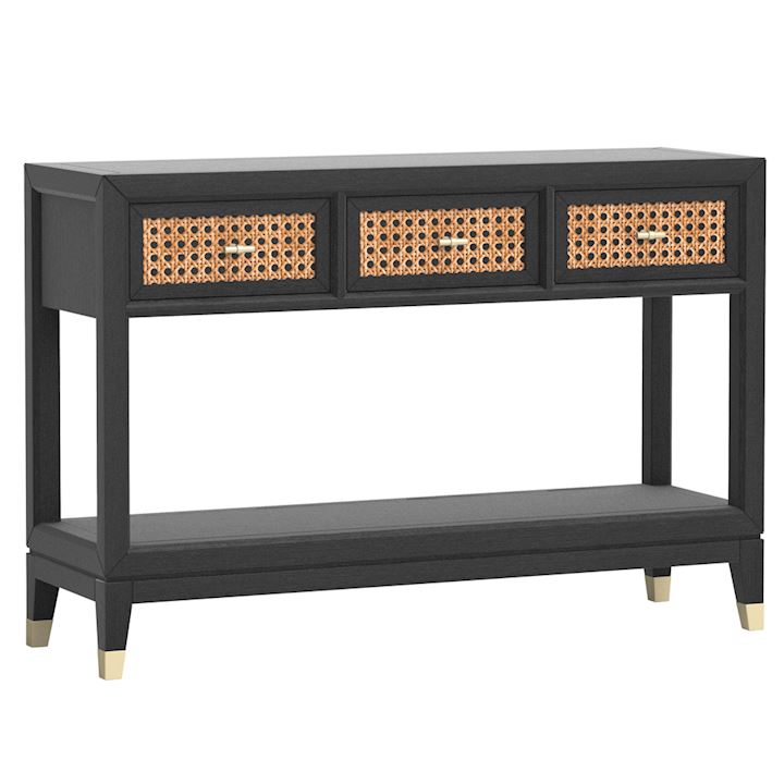 BATAVIA 3 DRAWER CONSOLE WITH SHELF 130x40x87cm