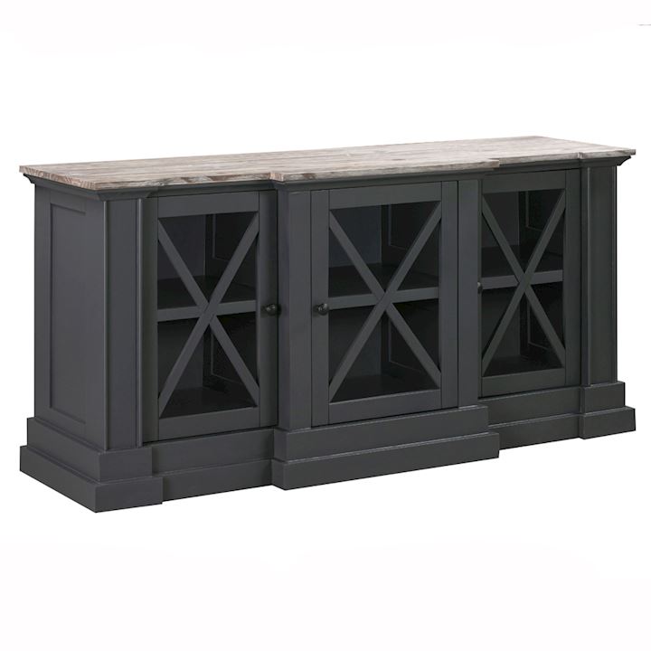 BILBURY OFF BLACK THREE DOOR SIDEBOARD 160x50x78cm