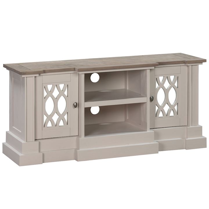 TEDBURY PUTTY TWO DOOR MEDIA UNIT 120x40x55cm