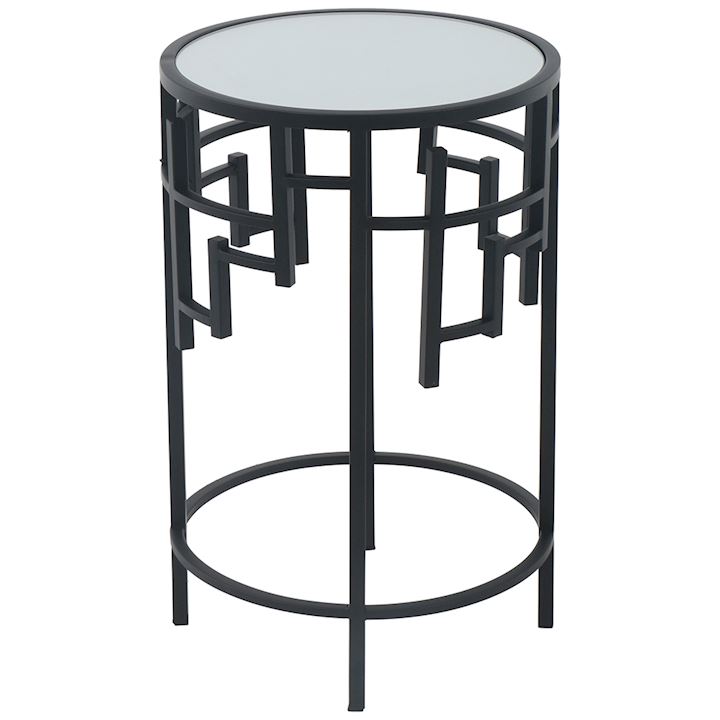 BLACK SIDE TABLE 40x40x62cm