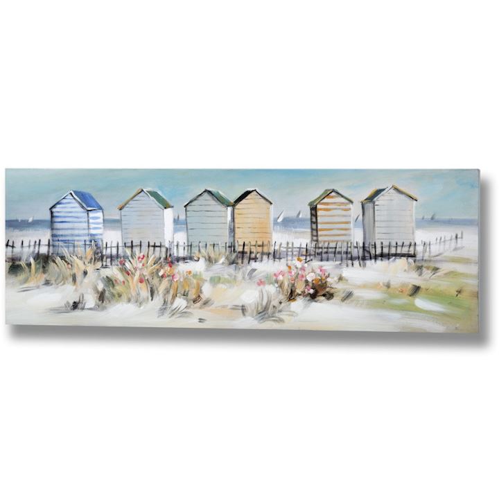 SPECIAL...BEACH HUT SCENE OIL PAINTING