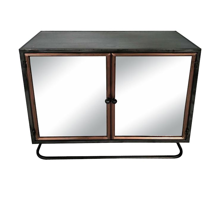 COPPER WALL CABINET WITH MIRROR DOOR 55x23x48cm