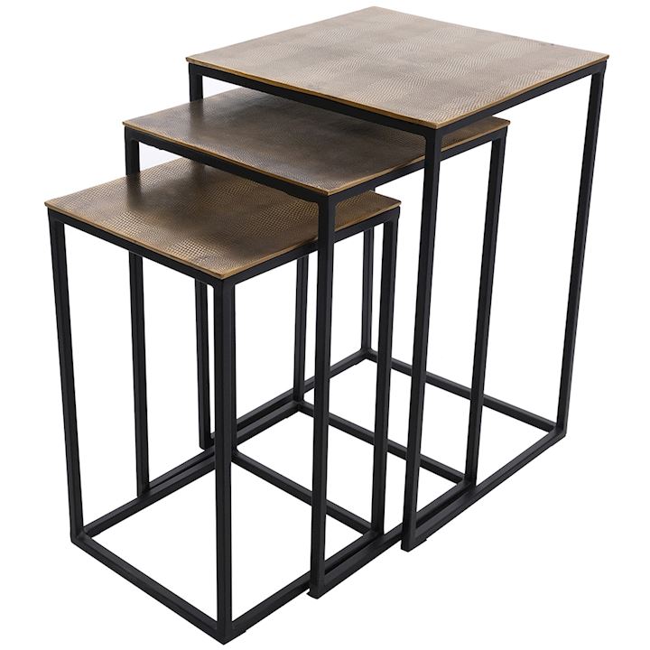 NEST OF 3 TABLES 41x41x61cm