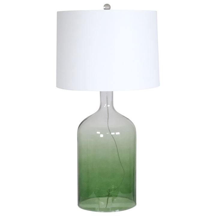 GREEN GLASS BOTTLE LAMP 41x43x84cm