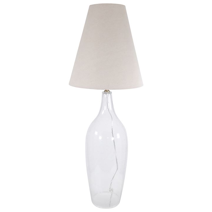 BUBBLED GLASS TABLE LAMP 38x38x103cm