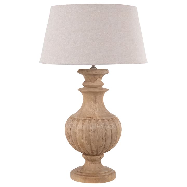 NATURAL WOOD TABLE LAMP 36x36x71cm