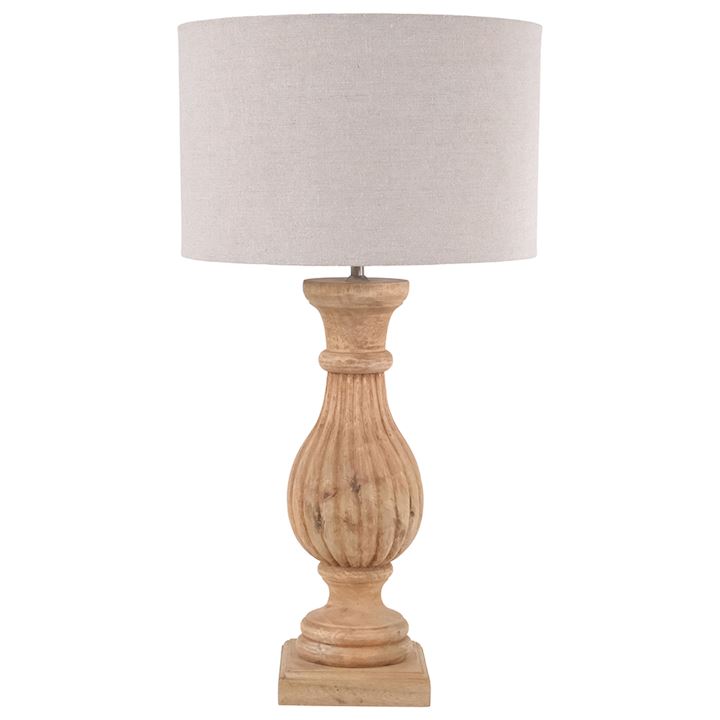 NATURAL WOOD TABLE LAMP 42x42x77cm