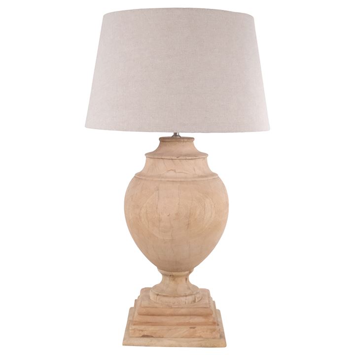 LARGE NATURAL WOOD TABLE LAMP 40x40x86cm