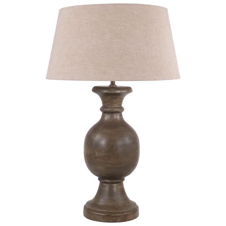 WOODEN BULBOUS TABLE LAMP 45x45x70cm