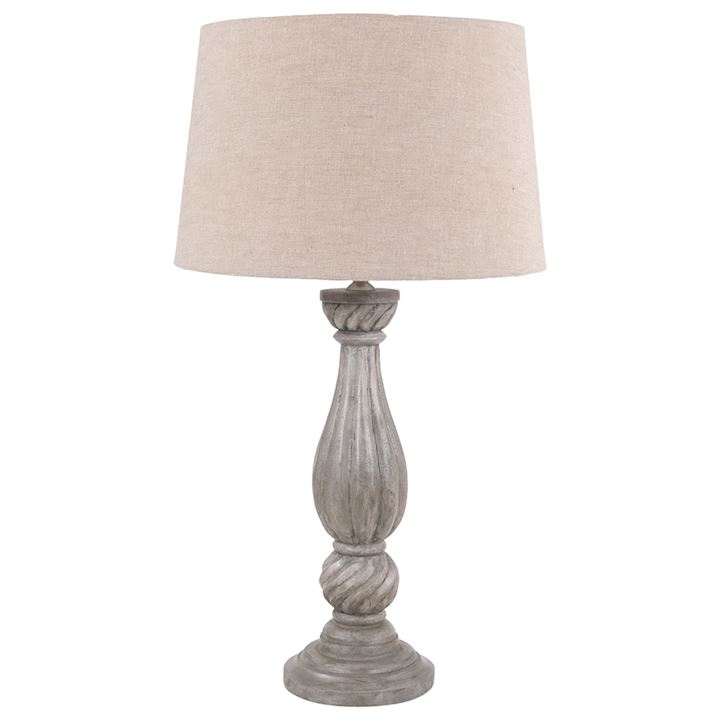 WOODEN COLUMN TABLE LAMP 34x34x64cm