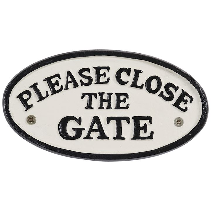 PLEASE CLOSE THE GATE SIGN 17x9cm