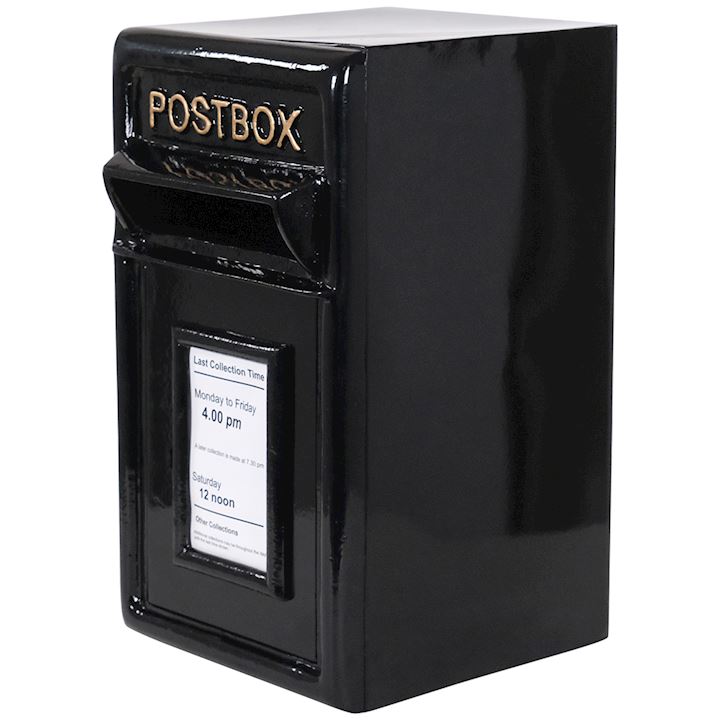 BLACK POST BOX 25x27x44cm